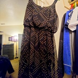 Xhilaration Small black/brown thin strap dress